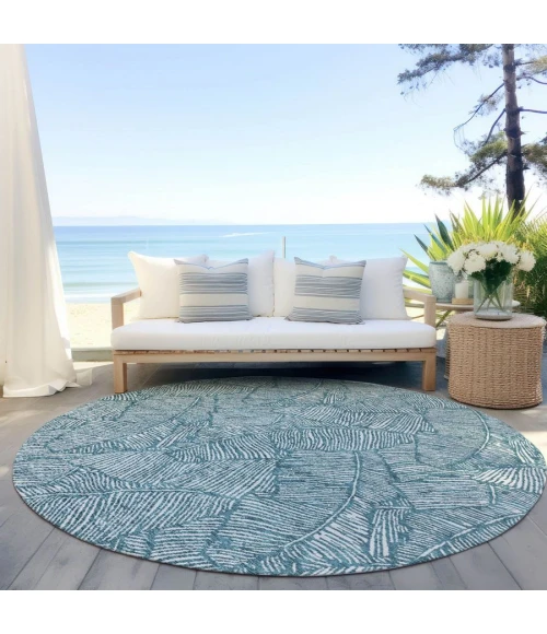 Addison Chantille ACN913-Teal 8 ft. X 8 ft. Round Rug