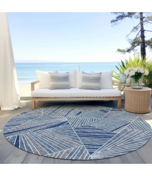 Addison Chantille ACN915-Denim 8 ft. X 8 ft. Round Rug