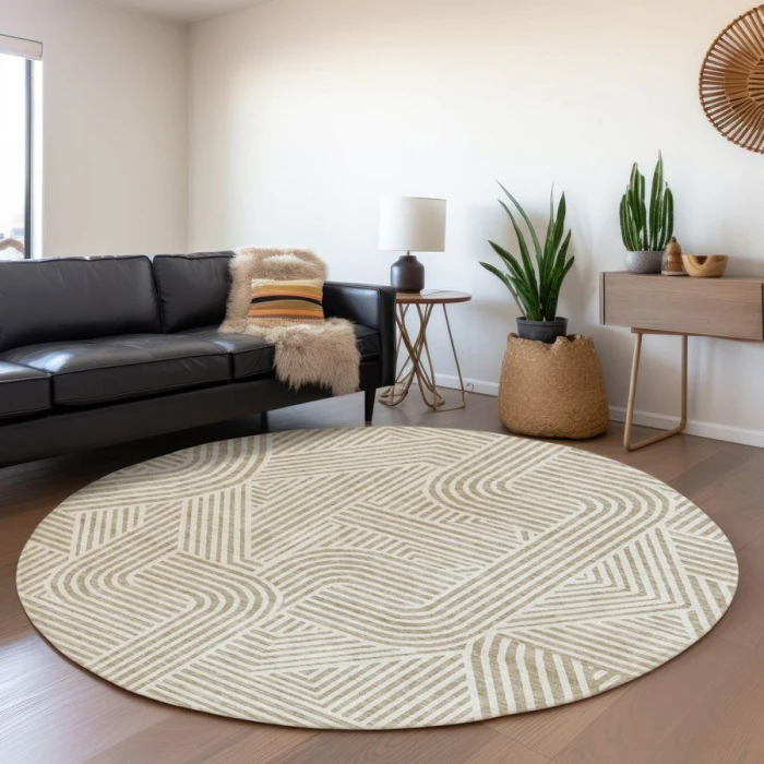 Addison Chantille ACN917-Beige 8 ft. X 8 ft. Round Rug