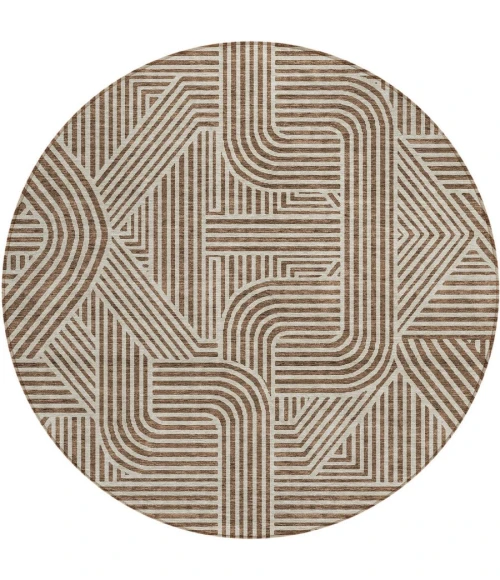 Addison Chantille ACN917-Brown 8 ft. X 8 ft. Round Rug
