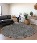Addison Chantille ACN917-Charcoal 8 ft. X 8 ft. Round Rug