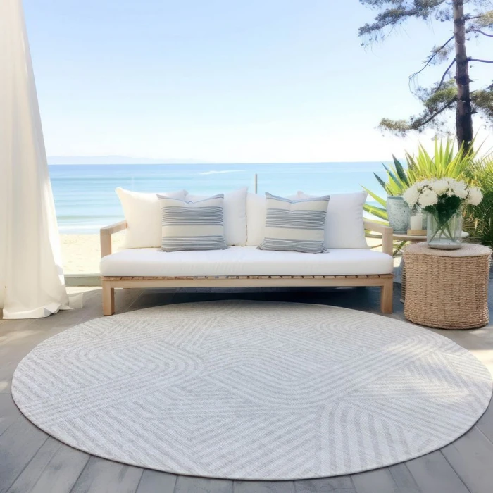 Addison Chantille ACN917-Ivory 8 ft. X 8 ft. Round Rug