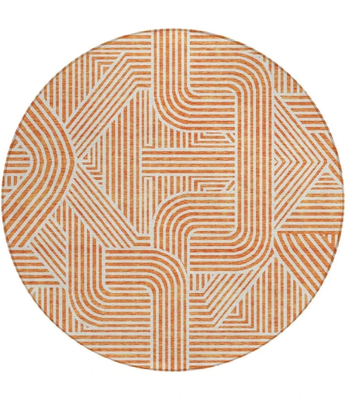 Addison Chantille ACN917-Orange 8 ft. X 8 ft. Round Rug