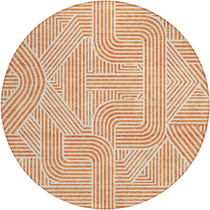 Addison Chantille ACN917-Orange 8 ft. X 8 ft. Round Rug