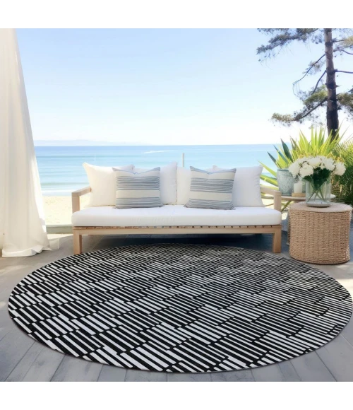 Addison Chantille ACN918-Black 8 ft. X 8 ft. Round Rug