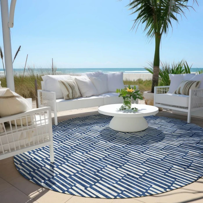 Addison Chantille ACN918-Navy 8 ft. X 8 ft. Round Rug