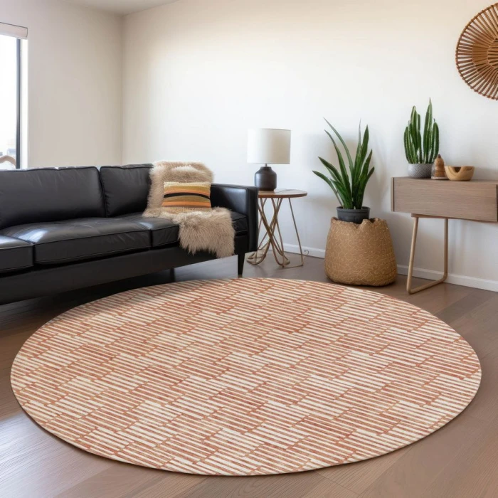 Addison Chantille ACN918-Salmon 8 ft. X 8 ft. Round Rug