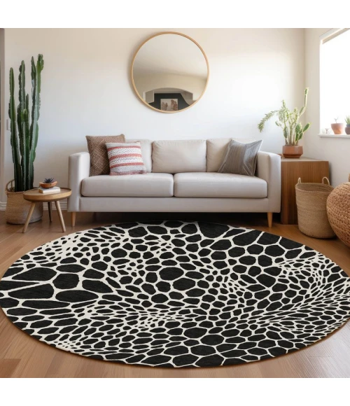 Addison Chantille ACN919-Black 8 ft. X 8 ft. Round Rug