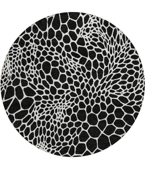 Addison Chantille ACN919-Black 8 ft. X 8 ft. Round Rug