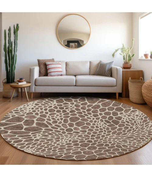 Addison Chantille ACN919-Brown 8 ft. X 8 ft. Round Rug