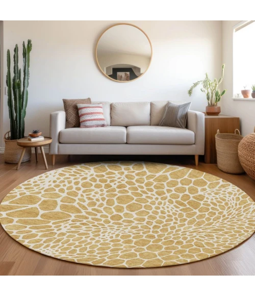 Addison Chantille ACN919-Gold 8 ft. X 8 ft. Round Rug