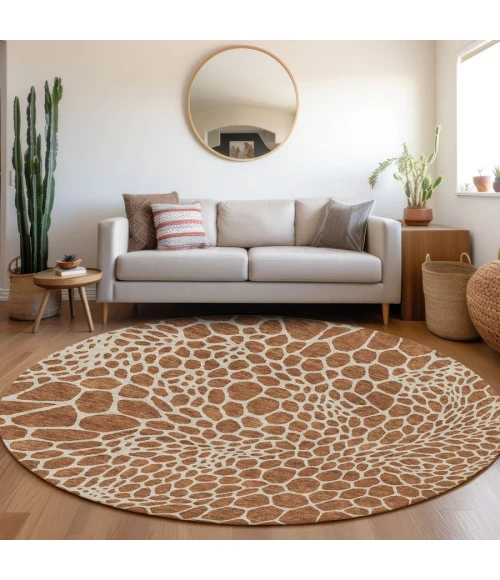 Addison Chantille ACN919-Paprika 8 ft. X 8 ft. Round Rug