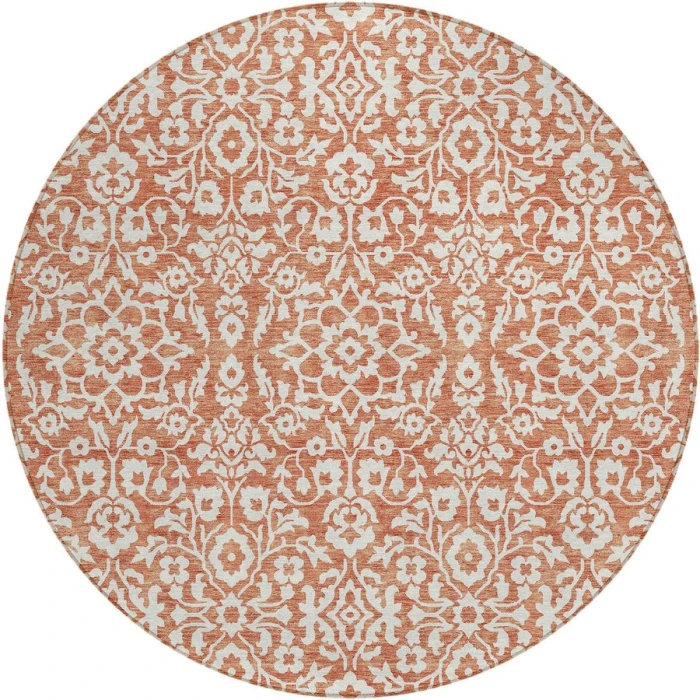 Addison Chantille ACN920-Coral 8 ft. X 8 ft. Round Rug
