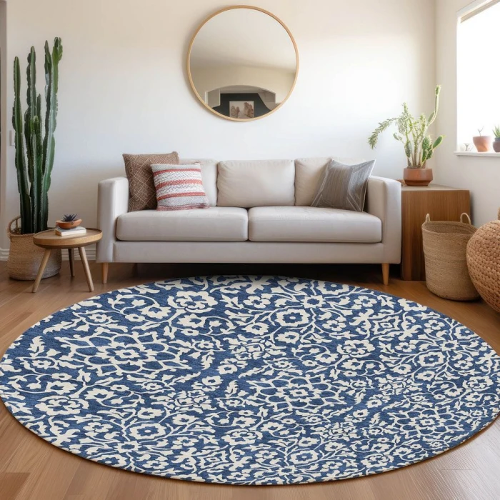 Addison Chantille ACN920-Navy 8 ft. X 8 ft. Round Rug