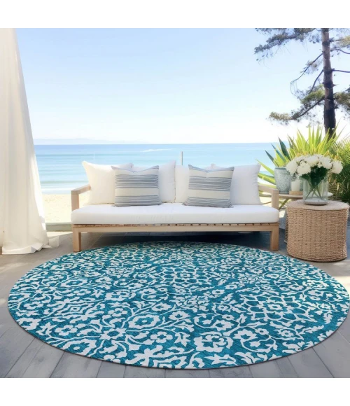 Addison Chantille ACN920-Teal 8 ft. X 8 ft. Round Rug