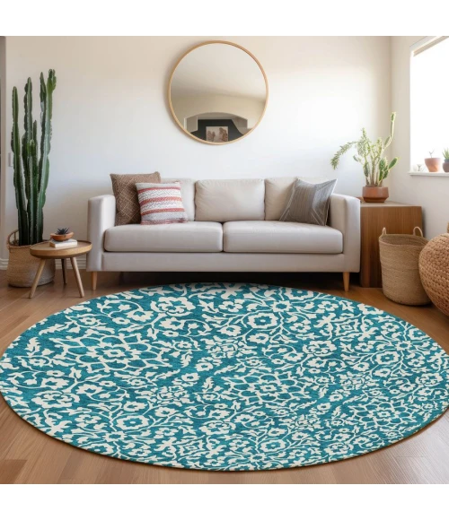 Addison Chantille ACN920-Teal 8 ft. X 8 ft. Round Rug