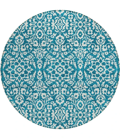 Addison Chantille ACN920-Teal 8 ft. X 8 ft. Round Rug