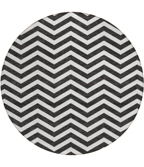 Addison Chantille ACN922-Black 8 ft. X 8 ft. Round Rug