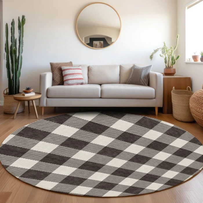 Addison Chantille ACN923-Black 8 ft. X 8 ft. Round Rug