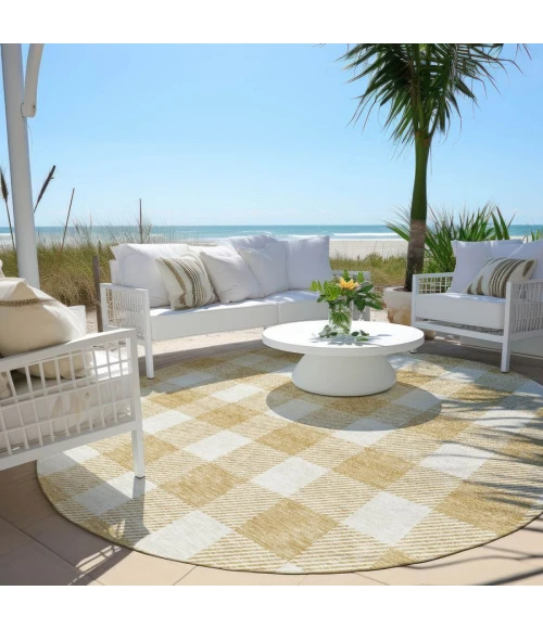 Addison Chantille ACN923-Gold 8 ft. X 8 ft. Round Rug