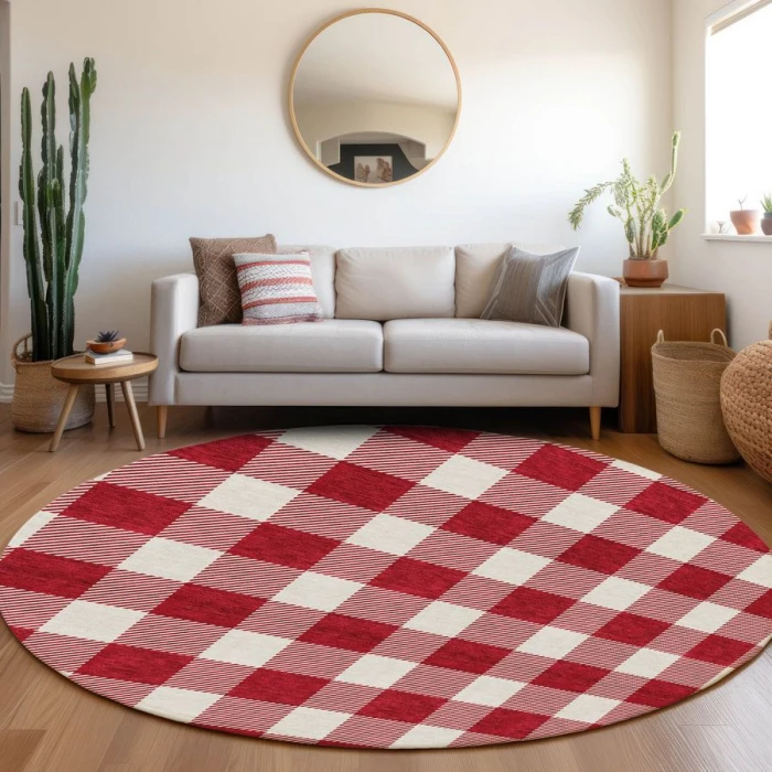 Addison Chantille ACN923-Red 8 ft. X 8 ft. Round Rug