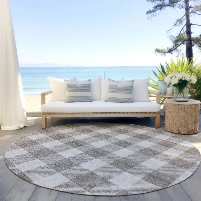 Addison Chantille ACN923-Taupe 8 ft. X 8 ft. Round Rug