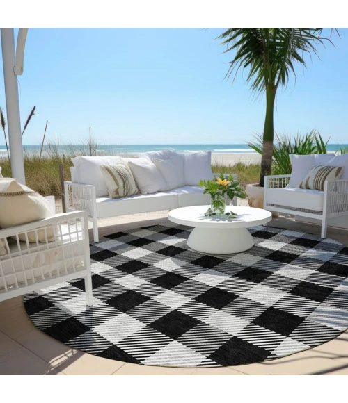 Addison Chantille ACN924-Black 8 ft. X 8 ft. Round Rug