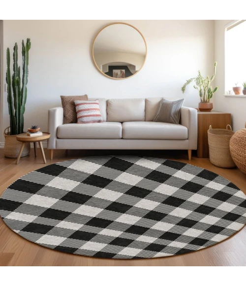 Addison Chantille ACN924-Black 8 ft. X 8 ft. Round Rug