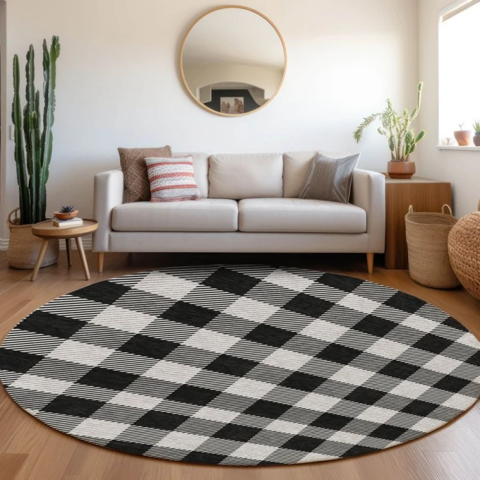 Addison Chantille ACN924-Black 8 ft. X 8 ft. Round Rug