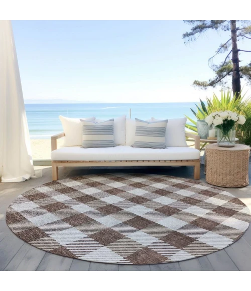 Addison Chantille ACN924-Brown 8 ft. X 8 ft. Round Rug