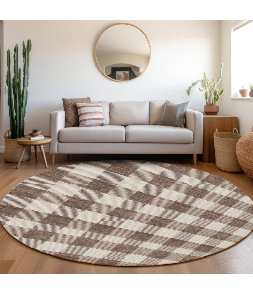 Addison Chantille ACN924-Brown 8 ft. X 8 ft. Round Rug