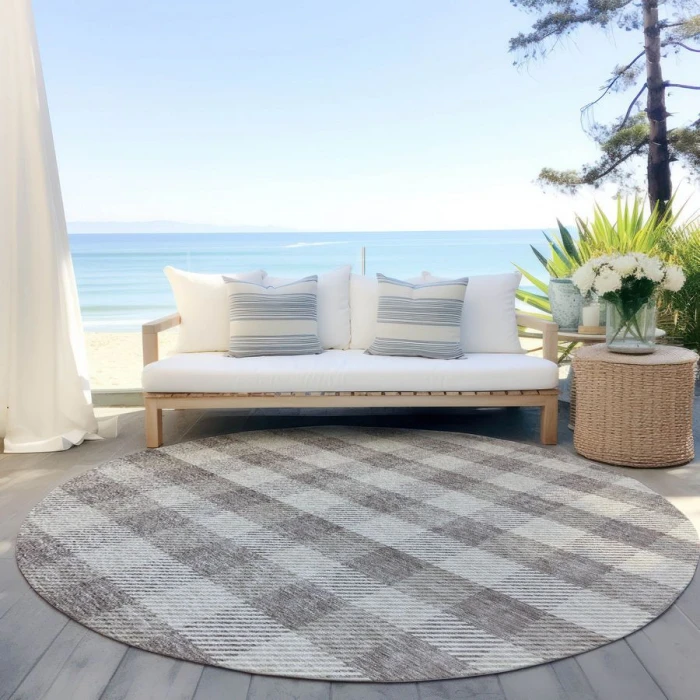 Addison Chantille ACN924-Taupe 8 ft. X 8 ft. Round Rug