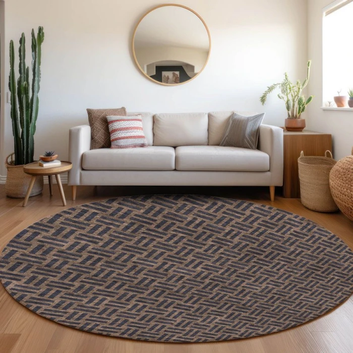 Addison Chantille ACN925-Chocolate 8 ft. X 8 ft. Round Rug
