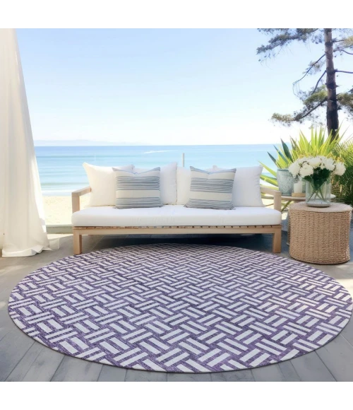 Addison Chantille ACN925-Purple 8 ft. X 8 ft. Round Rug