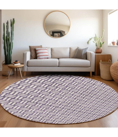 Addison Chantille ACN925-Purple 8 ft. X 8 ft. Round Rug