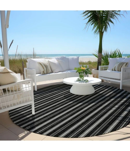 Addison Chantille ACN929-Black 8 ft. X 8 ft. Round Rug
