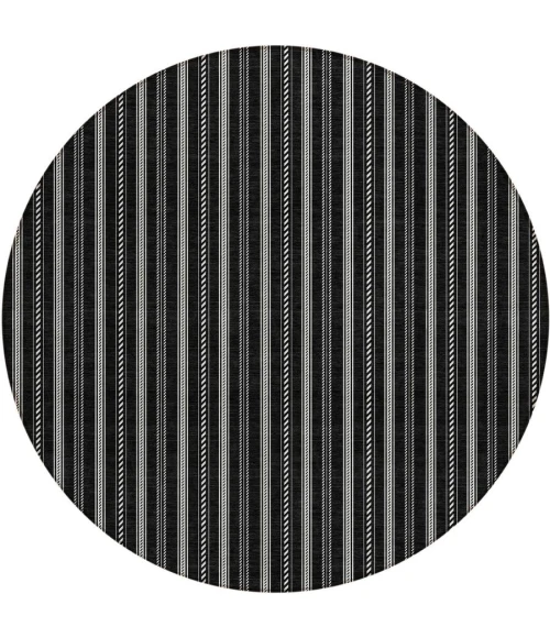 Addison Chantille ACN929-Black 8 ft. X 8 ft. Round Rug