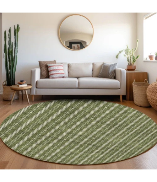 Addison Chantille ACN929-Olive 8 ft. X 8 ft. Round Rug