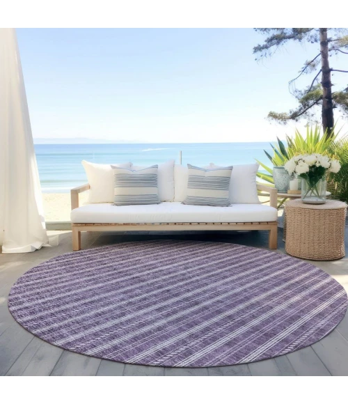 Addison Chantille ACN929-Purple 8 ft. X 8 ft. Round Rug