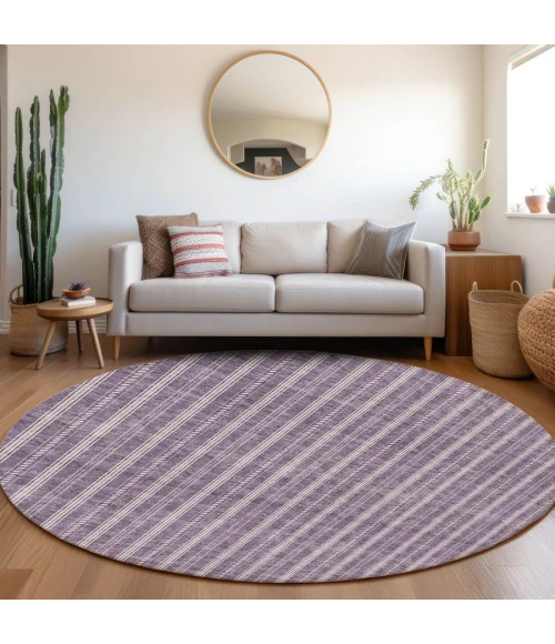 Addison Chantille ACN929-Purple 8 ft. X 8 ft. Round Rug