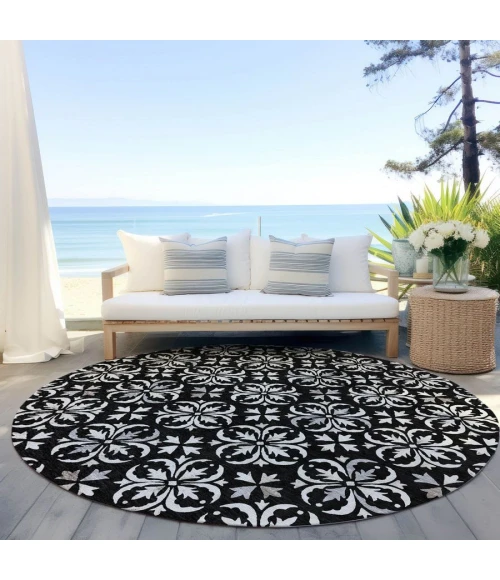 Addison Chantille ACN930-Black 8 ft. X 8 ft. Round Rug
