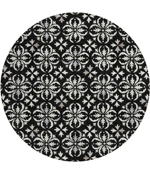 Addison Chantille ACN930-Black 8 ft. X 8 ft. Round Rug