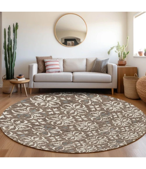 Addison Chantille ACN930-Brown 8 ft. X 8 ft. Round Rug