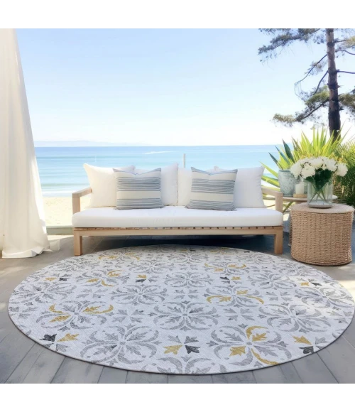 Addison Chantille ACN930-Silver 8 ft. X 8 ft. Round Rug