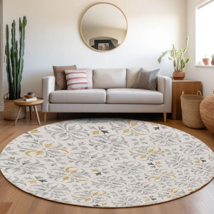 Addison Chantille ACN930-Silver 8 ft. X 8 ft. Round Rug