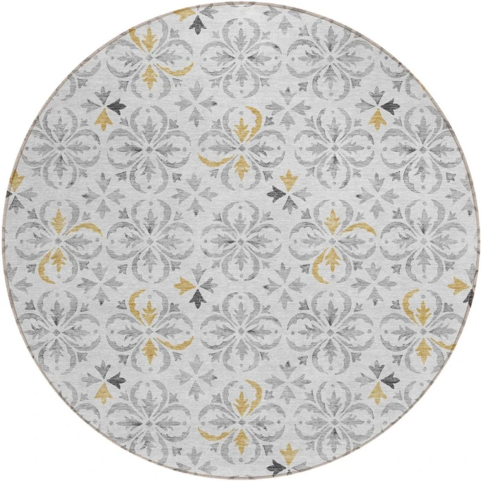 Addison Chantille ACN930-Silver 8 ft. X 8 ft. Round Rug