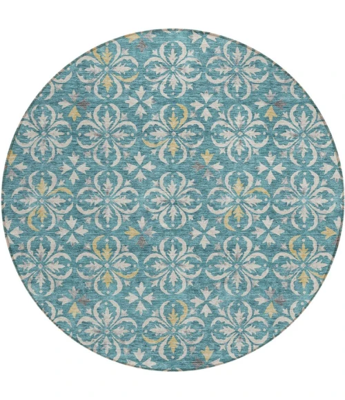 Addison Chantille ACN930-Teal 8 ft. X 8 ft. Round Rug