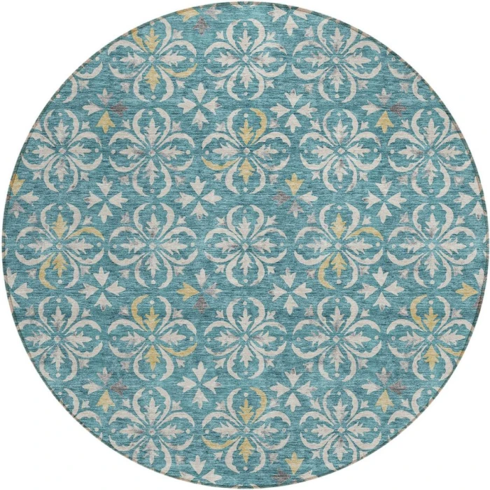 Addison Chantille ACN930-Teal 8 ft. X 8 ft. Round Rug