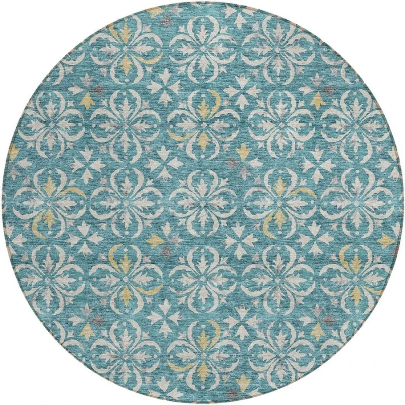 Addison Chantille ACN930-Teal 8 ft. X 8 ft. Round Rug
