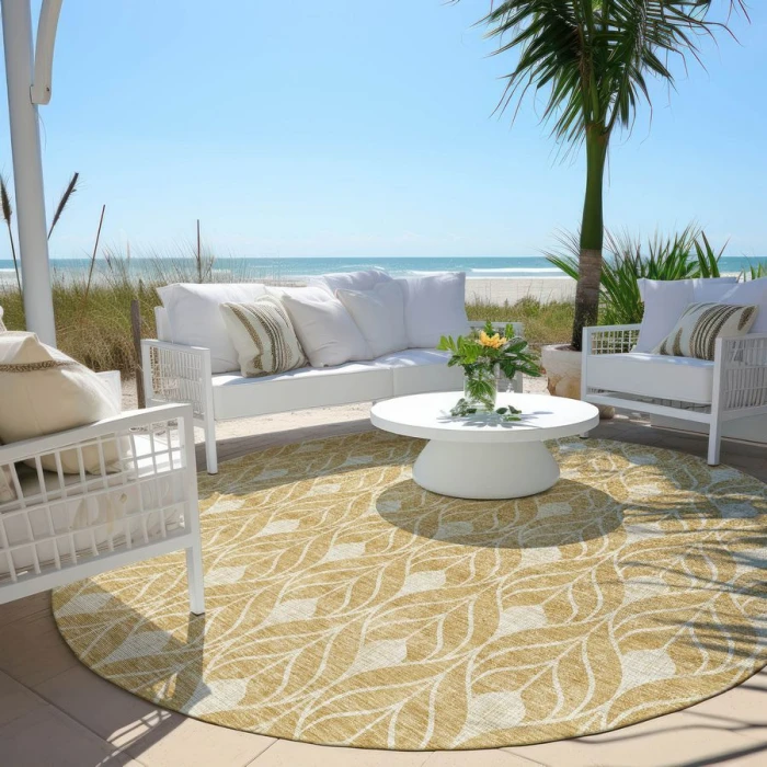 Addison Chantille ACN931-Gold 8 ft. X 8 ft. Round Rug